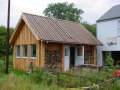 Timber cladding house